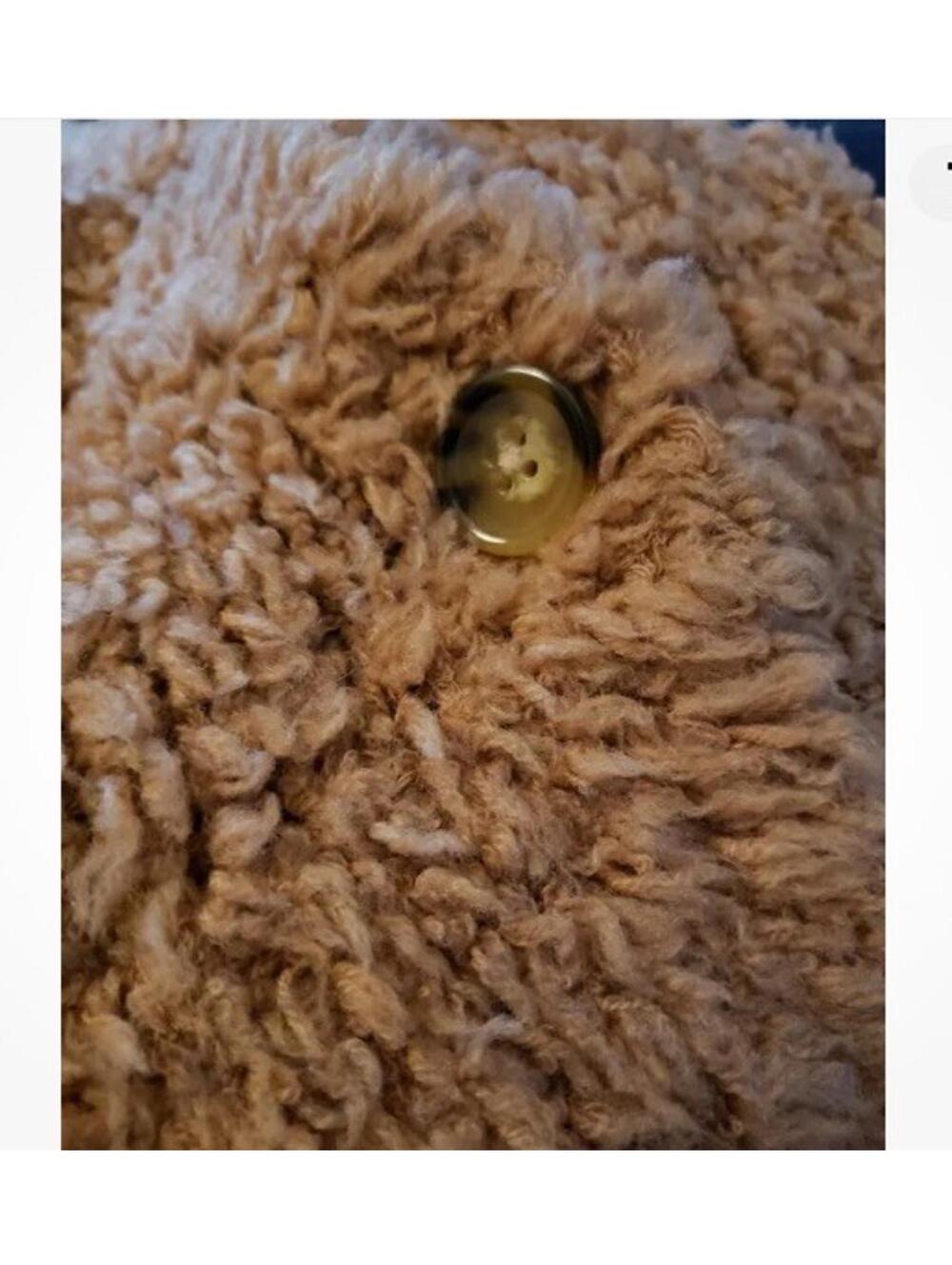 R13 Teddy Bear Cardigan In Oatmeal Knit Wool Blend Size XS NEW - Picture 4 of 6